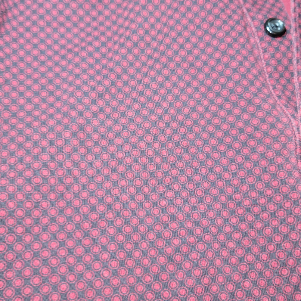Men's EXPRESS Maroon/ Black Patterned Short-Sleeve Shirt - Picture 2 of 8